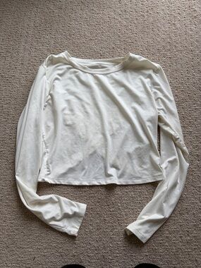 Women’s Long Sleeve Crewneck Top - Cream